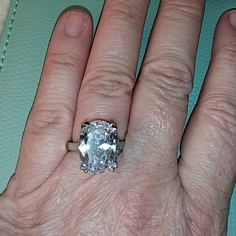 7 carat topaz white engagement ring